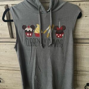 Cute Disney cut off shirt with hoodie